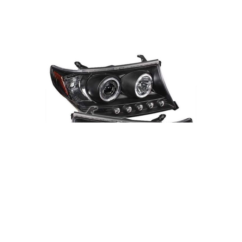 TOYOTA LAND CRUISER BLACK DUAL HALO LED PROJECTOR RIGHT HEADLIGHT 2008-2011 SONAR SK3301-TCRS08 NEW