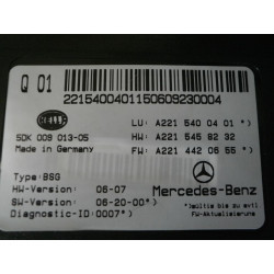 MERCEDES S CL W221 FUSE PANEL ON-BOARD ELECTRONIC SUPPLY CONTROL MODULE 2006-2010 2215400401 USED