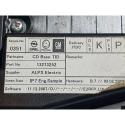BUICK REGAL OPEL VAUXHALL INSIGNIA RADIO CD PHONE MEDIA CONTROL 2008-2013 GM 13273252