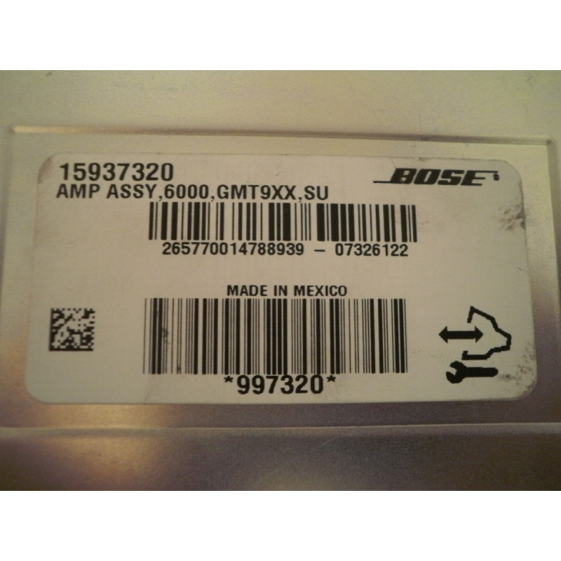 CADILLAC ESCALADE BOSE RADIO AMP AMPLIFIER 2007-2011 GM 15937320 USED