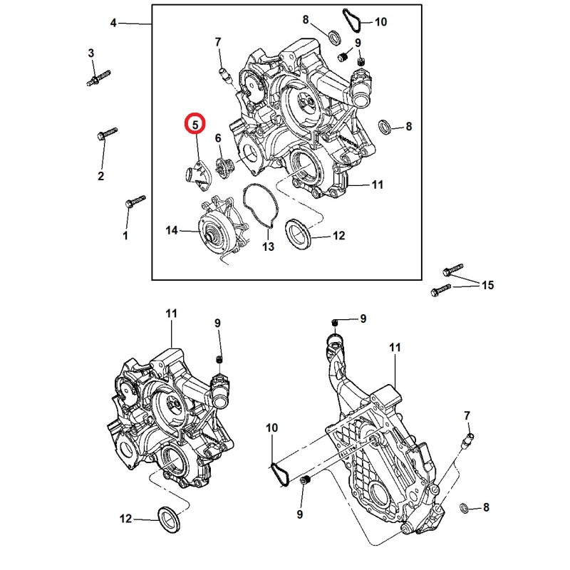 JEEP GRAND CHEROKEE DODGE RAM DAKOTA DURANGO RAIDER 3.7L 4.7L COOLANT THERMOSTAT HOUSING 1999