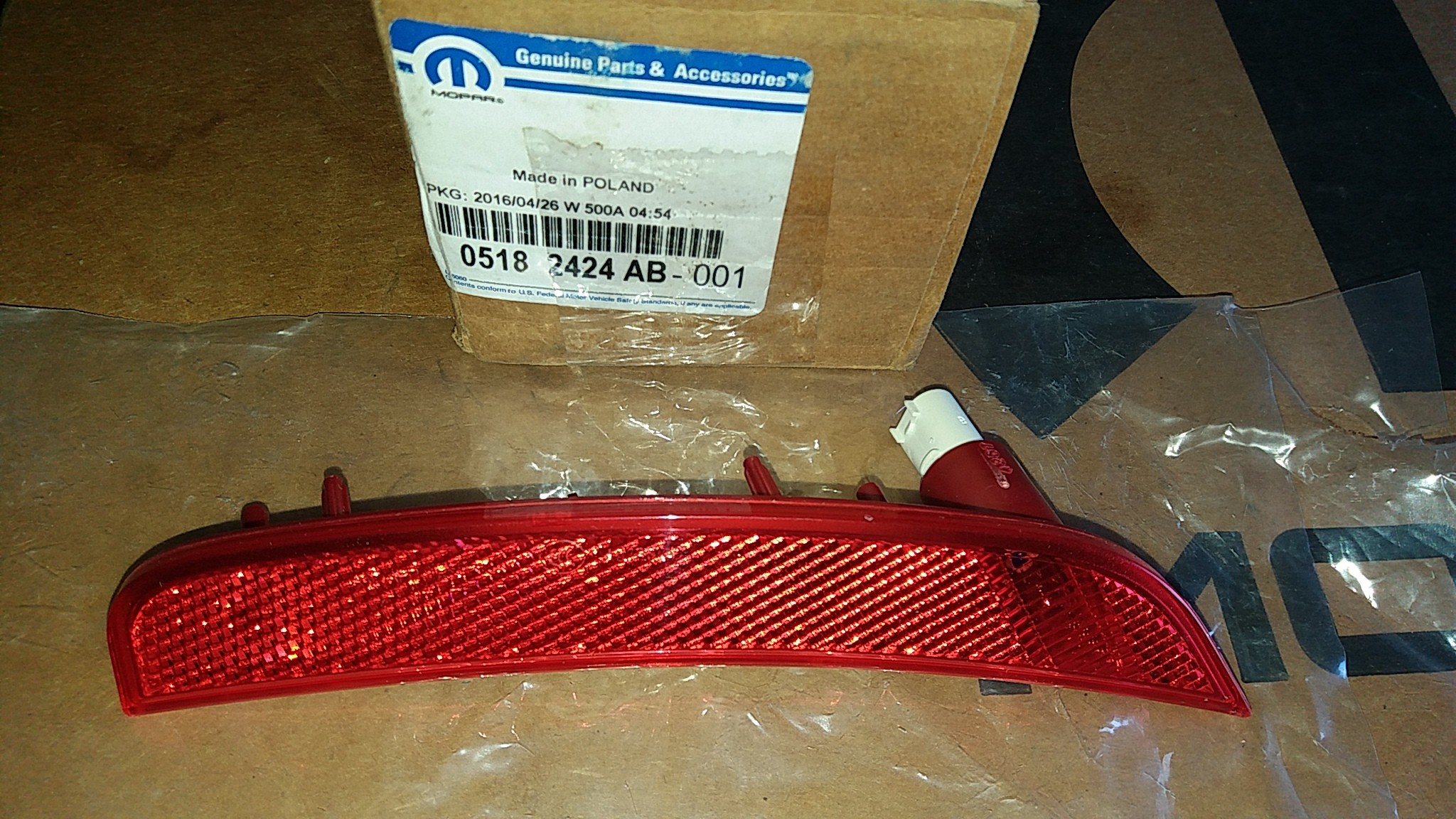 FIAT 500X RIGHT REAR MARKER LAMP 2014-2017 05182424AB