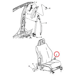 JEEP COMPASS PATRIOT DODGE CALIBER INNER SEAT BELT BUCKLE HALF LEFT FRONT 2008-2017 1JB451DVAA K6855567AB 6855567AB NEW