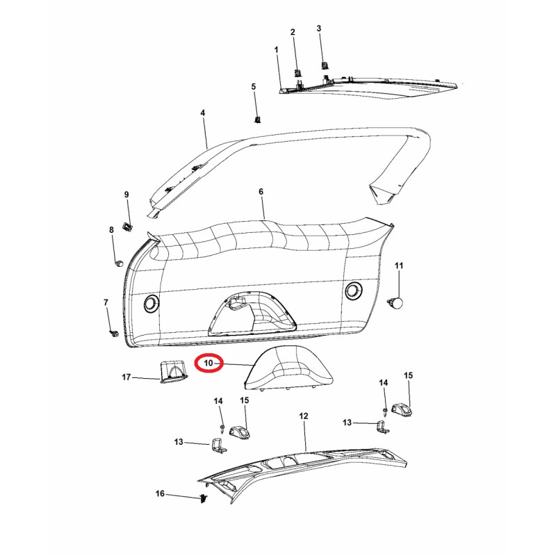 JEEP GRAND CHEROKEE LIFTGATE TAILGATE COVER 20112013 1TK61DX9AA NEW
