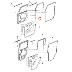 JEEP WRANGLER FRONT LEFT SIDE DRIVERS DOOR WEATHER STRIP SEAL 2007-2018 55395275AV NEW