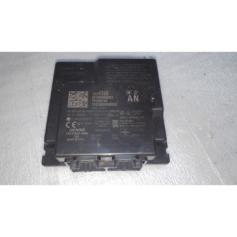 CADILLAC ATS CTS ESCALADE KEYLESS ENTRY CONTROL MODULE 2014-2018 GM 13592206 13594368 TN232800-5004