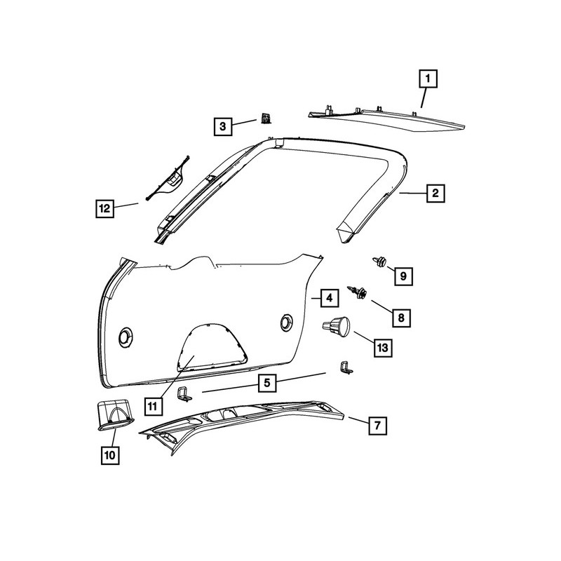 JEEP Grand Cherokee Liftgate Tailgate TRIM Cover 20112013 1TK61BD3AA NEW