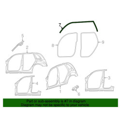 CHRYSLER PT CRUISER WEATHERSTRIP Door Upper Secondary Left 2001-2008 04724785AC NEW