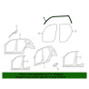 CHRYSLER PT CRUISER WEATHERSTRIP Door Upper Secondary Left 2001-2008 04724785AC NEW