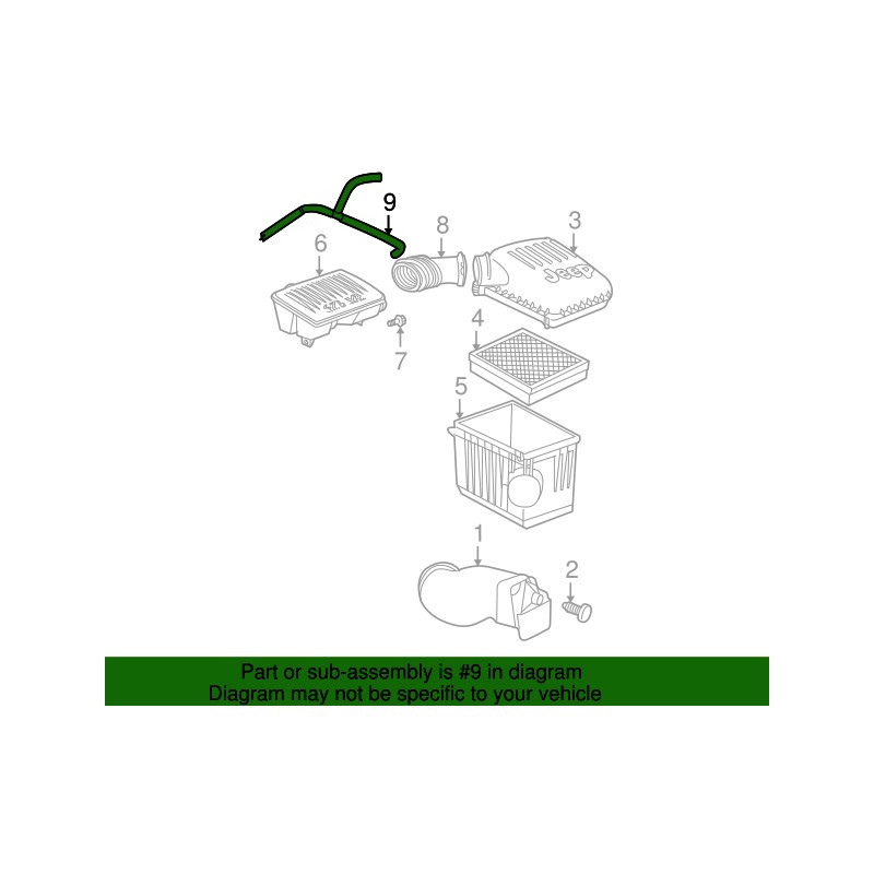 JEEP GRAND CHEROKEE 4.7L V8 ENGINE CRANKCASE BREATHER VALVE HOSE RIGHT