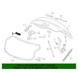 CADILLAC ELR CTS CHEVROLET IMPALA MALIBU BUMPER LID HINGE PIN DECK STOP BUFFER TRUNK 2008-2020 GM 15877980