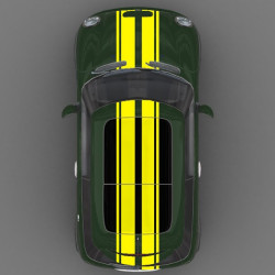 MINI COOPER BONNET STRIPES YELLOW VINYL 2002-2012 NEW